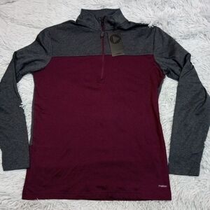 Motion Sweatshirt Mens‎ S Purple Athletic Quarter Zip Casual Active Wear New